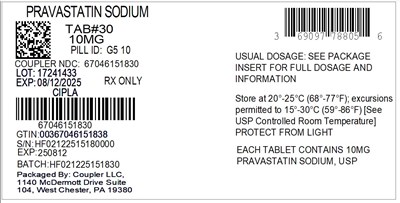 Label (69067 Pravastatin Sodium 10mg 67046 1518)